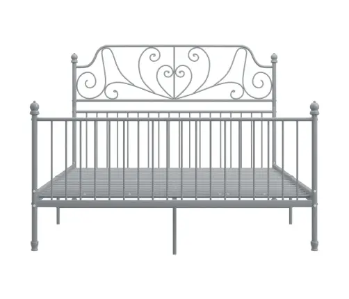 Gultas Rāmis, Pelēks Metāls, 160X200 Cm Vidaxl