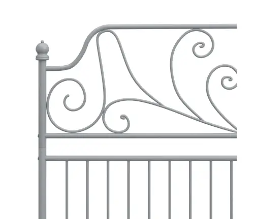 Gultas Rāmis, Pelēks Metāls, 160X200 Cm Vidaxl