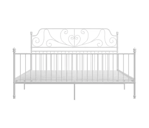 Gultas Rāmis, Balts Metāls, 180X200 Cm Vidaxl