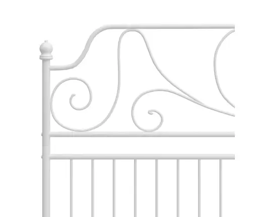 Gultas Rāmis, Balts Metāls, 180X200 Cm Vidaxl