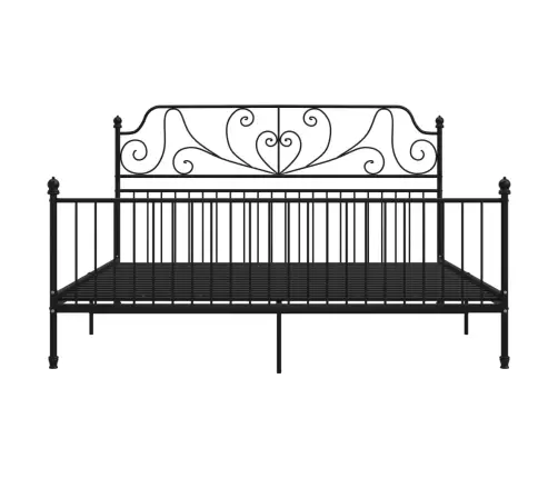 Gultas Rāmis, Melns Metāls, 200X200 Cm Vidaxl