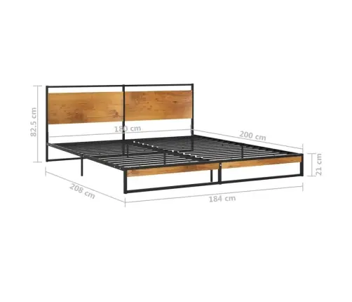 Gultas Rāmis, Metāls, 180X200 Cm Vidaxl