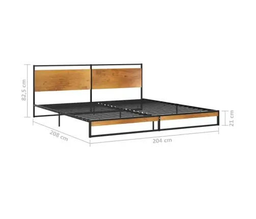 Gultas Rāmis, Metāls, 200X200 Cm Vidaxl