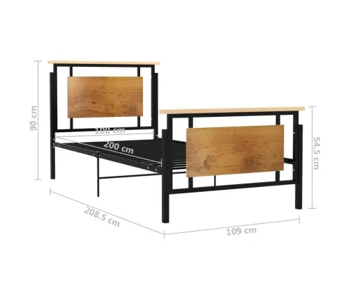 Lovos Rėmas, 100X200cm Metalas