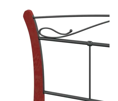 Gultas Rāmis, Melns Metāls, 120X200 Cm Vidaxl