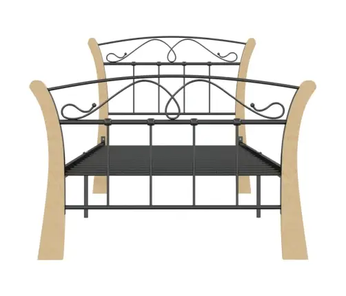 Gultas Rāmis, Melns Metāls, 90X200 Cm Vidaxl