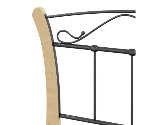 Gultas Rāmis, Melns Metāls, 90X200 Cm Vidaxl