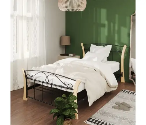 Lovos Rėmas, Juodos Spalvos, 100X200cm Metalas