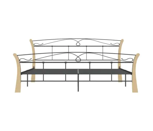 Gultas Rāmis, Melns Metāls, 200X200 Cm Vidaxl