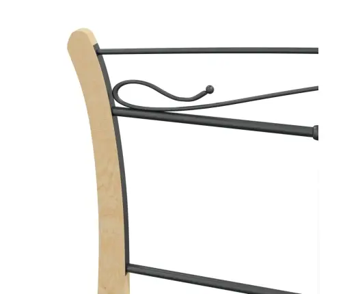 Gultas Rāmis, Melns Metāls, 200X200 Cm Vidaxl