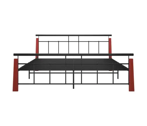 Gultas Rāmis, Metāls Un Ozola Masīvkoks, 180X200 Cm Vidaxl