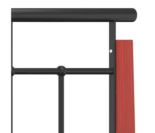 Gultas Rāmis, Metāls Un Ozola Masīvkoks, 180X200 Cm Vidaxl