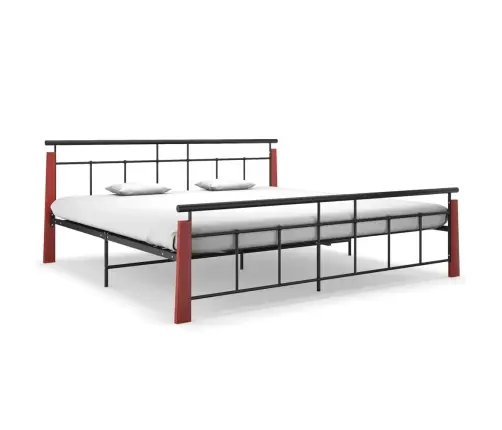 Lovos Rėmas, 200X200cm Metalas Ir Ąžuolo Medienos Masyvas