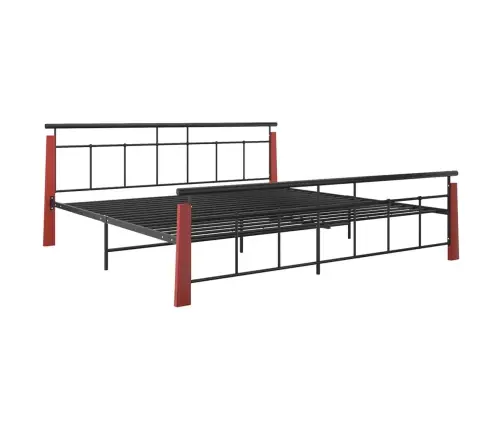 Lovos Rėmas, 200X200cm Metalas Ir Ąžuolo Medienos Masyvas