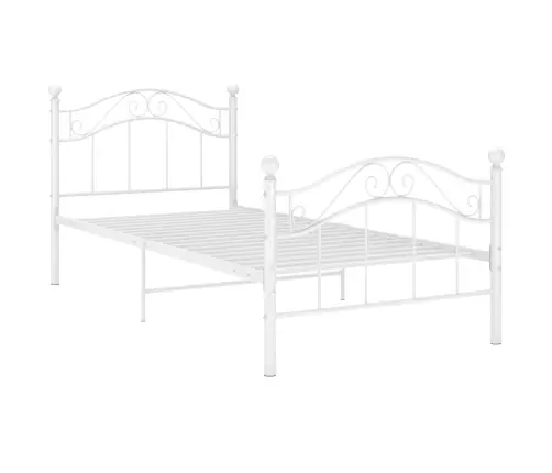 Gultas Rāmis, Balts Metāls, 90X200 Cm Vidaxl