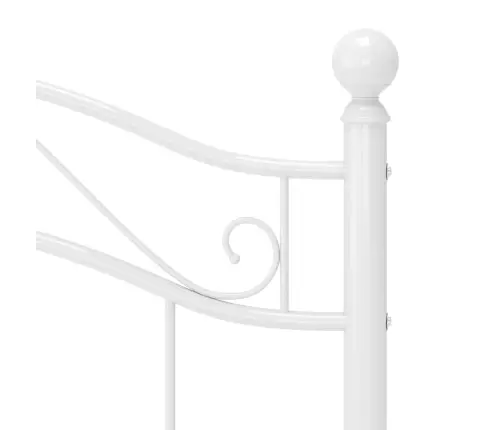 Voodiraam, Valge, Metall, 100 X 200 Cm