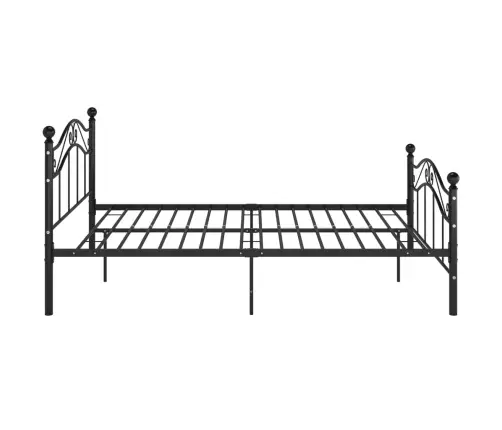 Voodiraam, Must, Metall, 120 X 200 Cm