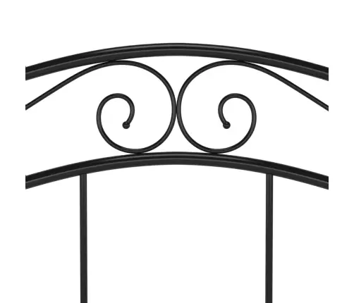 Voodiraam, Must, Metall, 120 X 200 Cm