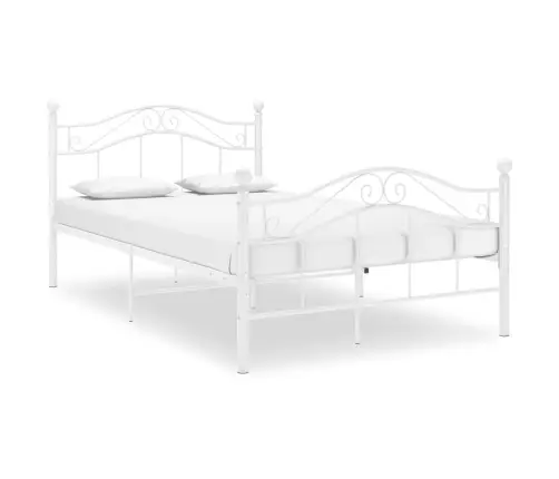 Gultas Rāmis, Balts Metāls, 120X200 Cm Vidaxl