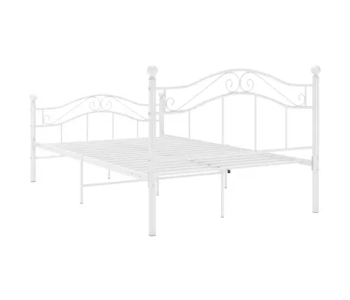 Gultas Rāmis, Balts Metāls, 120X200 Cm Vidaxl