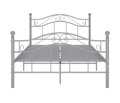 Gultas Rāmis, Pelēks Metāls, 120X200 Cm Vidaxl