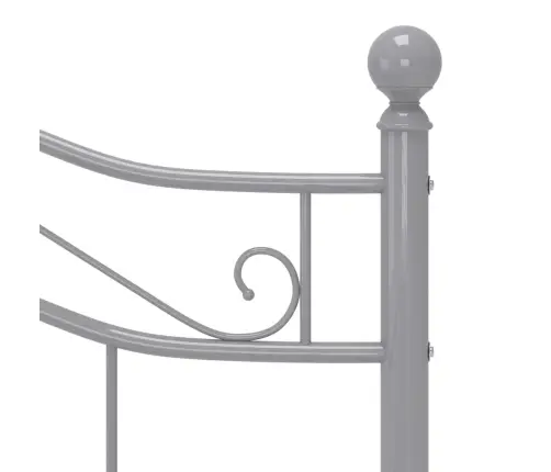 Gultas Rāmis, Pelēks Metāls, 120X200 Cm Vidaxl