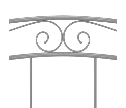 Gultas Rāmis Bez Matrača, Pelēks Metāls, 140X200 Cm Vidaxl