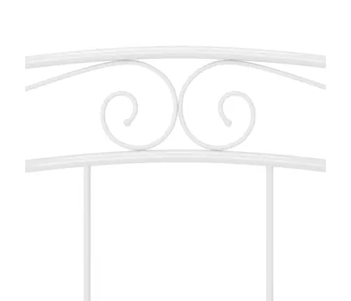 Voodiraam, Valge, Metall, 200 X 200 Cm