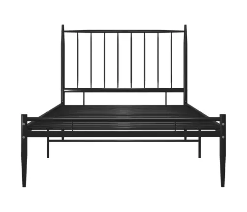 Gultas Rāmis, Melns Metāls, 90X200 Cm Vidaxl