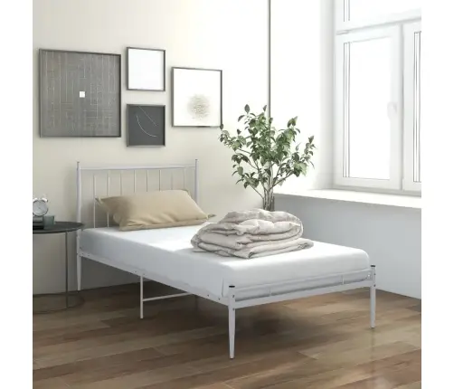 Gultas Rāmis, Balts Metāls, 100X200 Cm Vidaxl