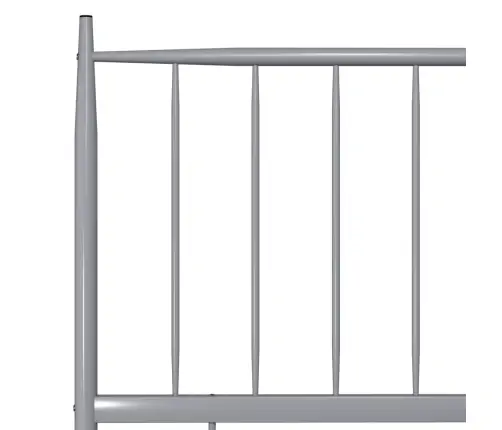 Gultas Rāmis, Pelēks Metāls, 180X200 Cm Vidaxl