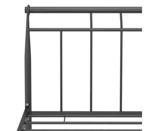 Voodiraam, Must, Metall, 100 X 200 Cm