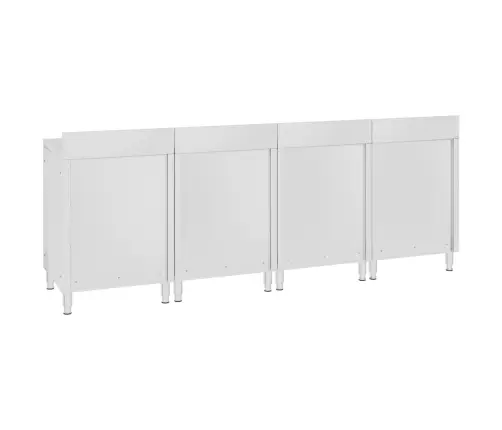 Spintelė Su Darbastaliu, 240X60X96cm Nerūdijantis Plienas