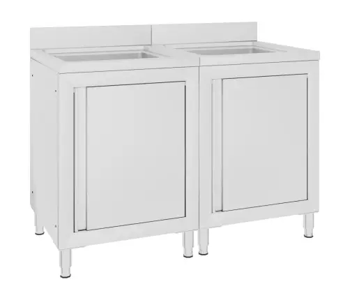 Virtuves Izlietnes Skapīši, 2 Gab., Nerūsējošs Tērauds Vidaxl