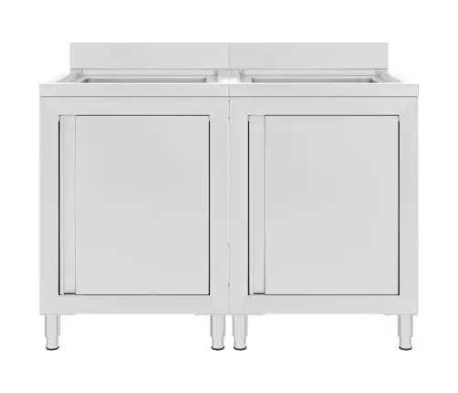 Virtuves Izlietnes Skapīši, 2 Gab., Nerūsējošs Tērauds Vidaxl