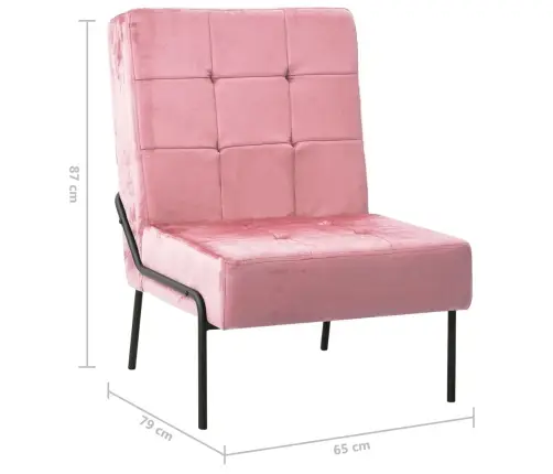 Puhketool, 65 X 79 X 87 cm Roosa, Samet