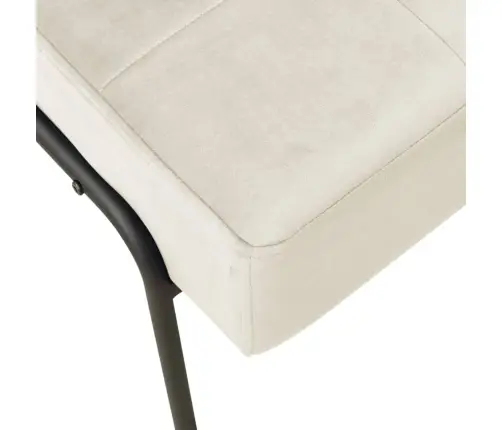 Puhketool, 65 X 79 X 87 cm Kreemjasvalge, Samet