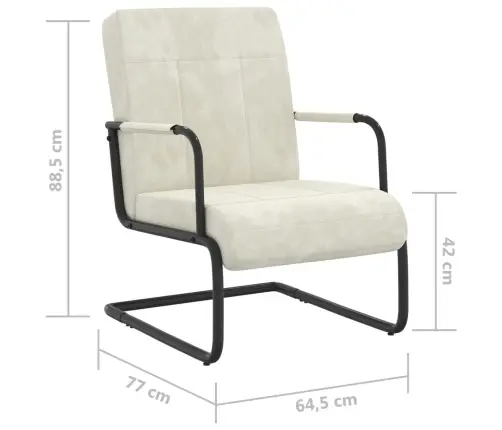 Konsoles Krēsls, Krēmbalts Samts Vidaxl