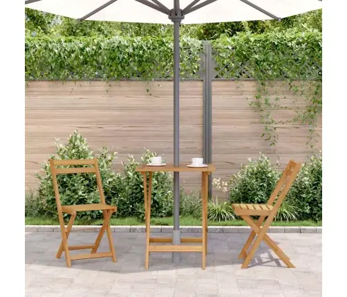 Saliekams Dārza Galds, 60X60X75 Cm, Akācijas Masīvkoks Vidaxl