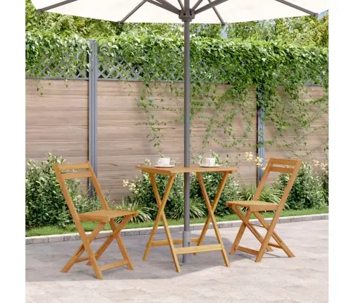 Saliekams Dārza Galds, 60X60X75 Cm, Akācijas Masīvkoks Vidaxl