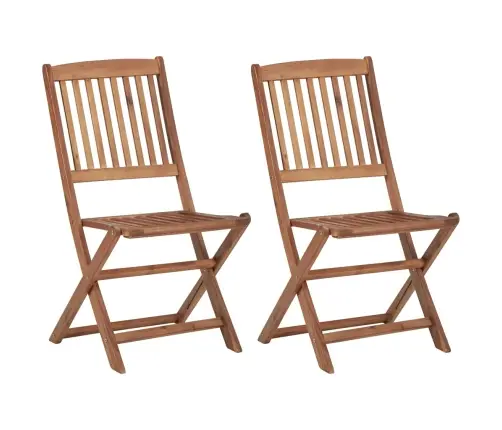 Saliekami Dārza Krēsli, 2 Gab., Akācijas Masīvkoks Vidaxl
