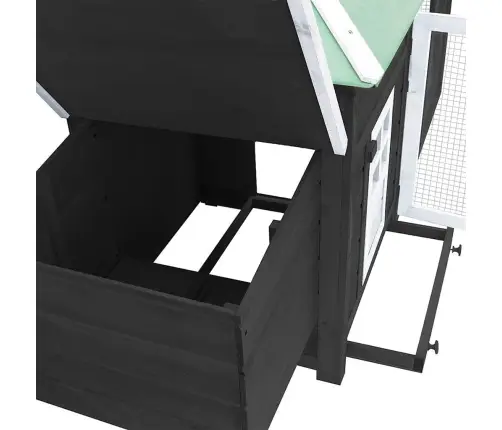 Vistu Būris Ar Perētavu, Pelēks, 190X72X102 Cm, Egles Masīvkoks Vidaxl