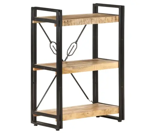 Knygų Spinta, 3 Aukštų, 60X30X80cm Mango Medienos Masyvas