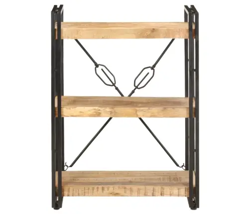 Knygų Spinta, 3 Aukštų, 60X30X80cm Mango Medienos Masyvas