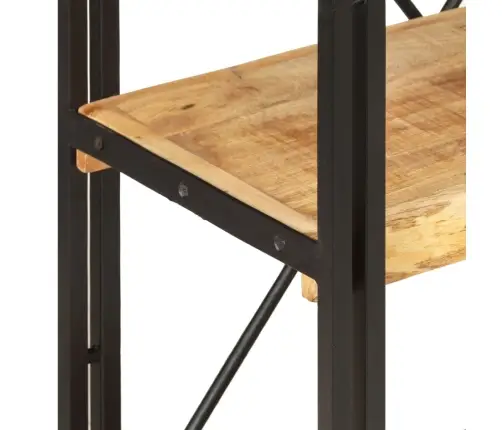 Knygų Spinta, 3 Aukštų, 60X30X80cm Mango Medienos Masyvas