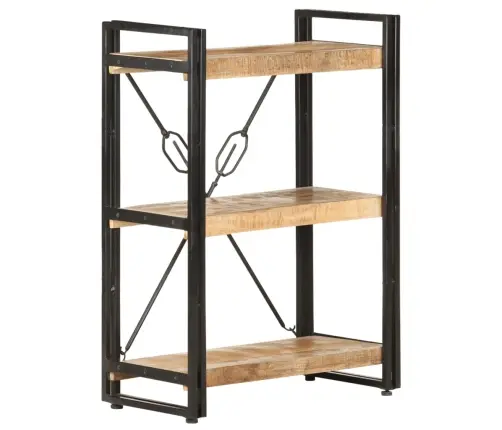 Knygų Spinta, 3 Aukštų, 60X30X80cm Mango Medienos Masyvas