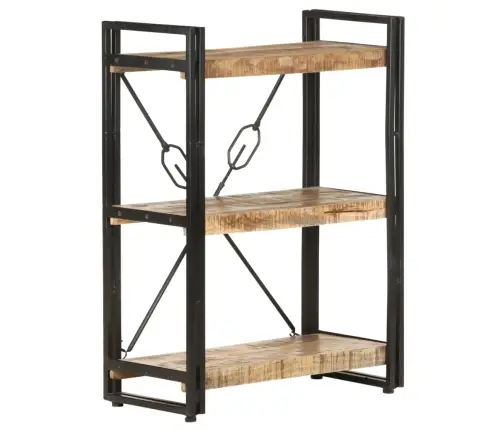 Knygų Spinta, 3 Aukštų, 60X30X80cm Mango Medienos Masyvas