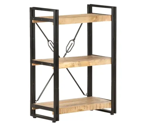 Knygų Spinta, 3 Aukštų, 60X30X80cm Mango Medienos Masyvas