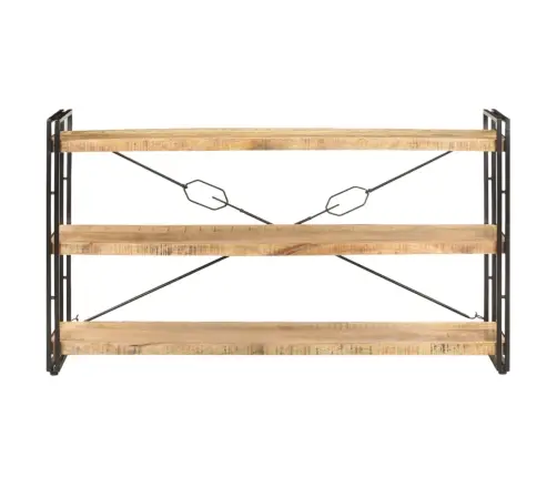 Grāmatu Plaukts, 3 Līmeņi, 140X30X80 Cm, Mango Masīvkoks Vidaxl