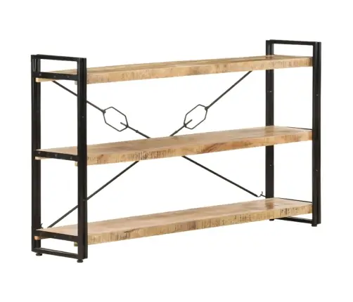 Grāmatu Plaukts, 3 Līmeņi, 140X30X80 Cm, Mango Masīvkoks Vidaxl